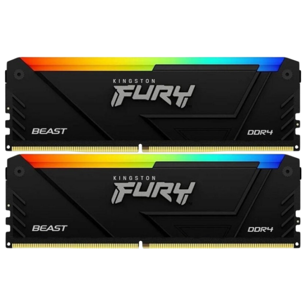 Оперативная память 16 ГБ Kingston FURY Beast RGB KF436C17BB2AK2/16 DIMM, DDR4, 3600 МГц photo 1