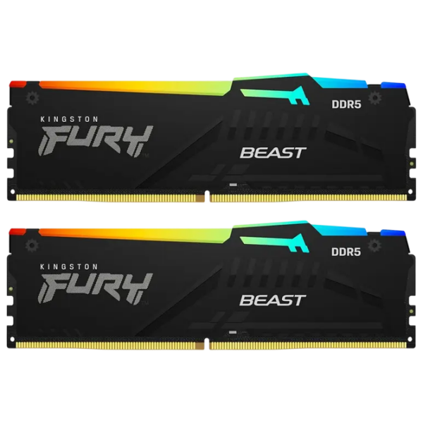 Оперативная память 32 ГБ Kingston FURY Beast RGB KF564C32BBEAK2/32 DIMM, DDR5, 6400 МГц photo 1