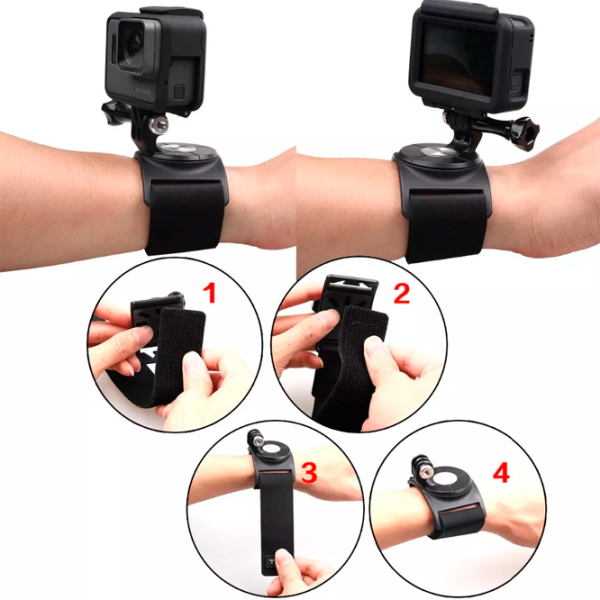 Крепление GoPro Hand + Wrist Strap Черный  photo 4