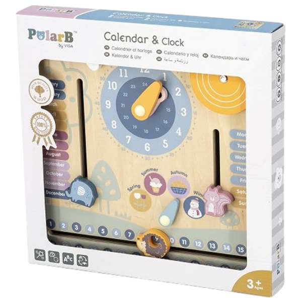 Развивающий набор PolarB Calendar & Clocks Логическая игра, 1+ photo 1