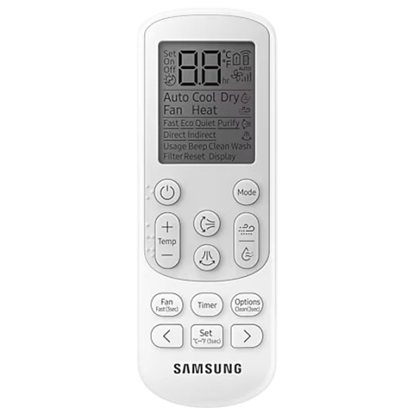 Aparat de aer condiționat Samsung AR60F12C1BWNUA White 35 m² | 12000 BTU | White photo 9
