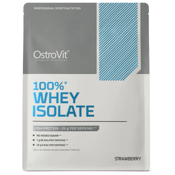 Proteină OstroVit 100% Whey Isolate 300 g Сăpșuni | praf photo 2