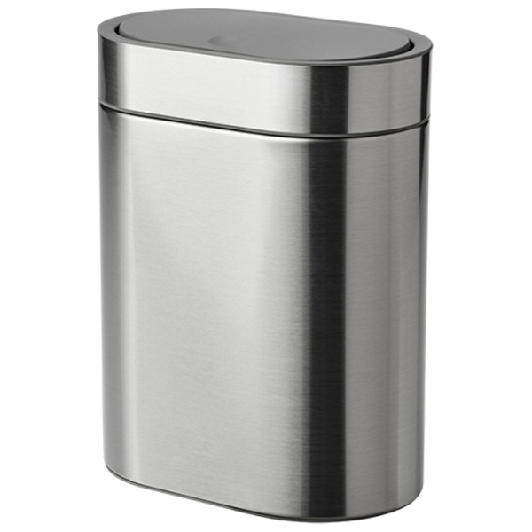 Coș de gunoi Ikea Brogrund Silver Inox, 4l photo 1
