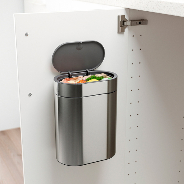Coș de gunoi Ikea Brogrund Silver Inox, 4l photo 2
