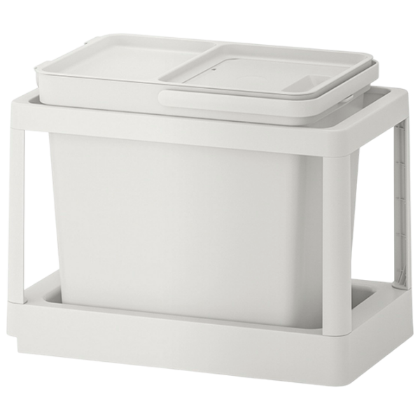 Coș de gunoi Ikea Hallbar Light Gray Plastic, 22l photo 1