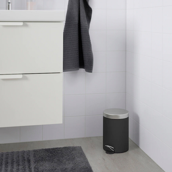 Coș de gunoi Ikea Ekoln Dark Gray Oțel, 3l photo 2