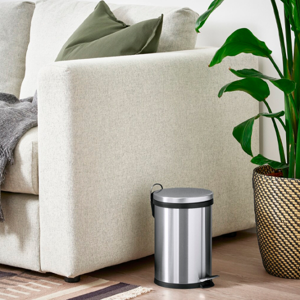 Coș de gunoi Ikea Snorpa Silver Inox, 12l photo 3