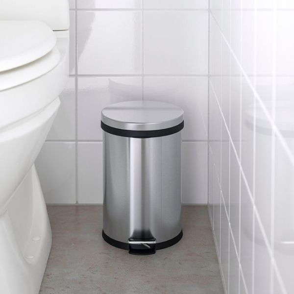 Coș de gunoi Ikea Snorpa Silver Inox, 12l photo 4