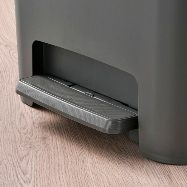 Coș de gunoi Ikea Knockla Dark Gray Plastic, 50l photo 3