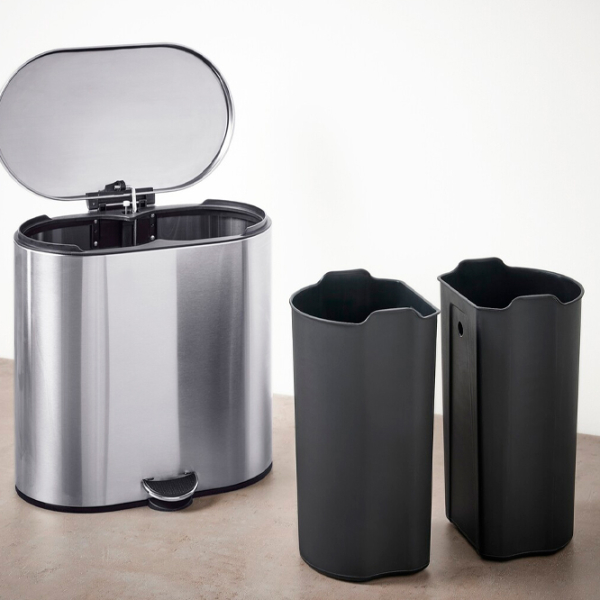 Coș de gunoi Ikea Stabben Silver Inox, 20l photo 2