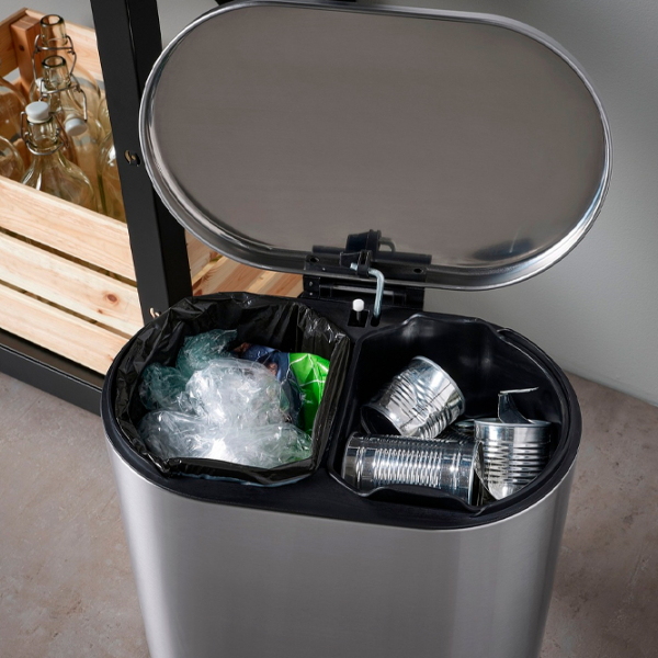 Coș de gunoi Ikea Stabben Silver Inox, 20l photo 3