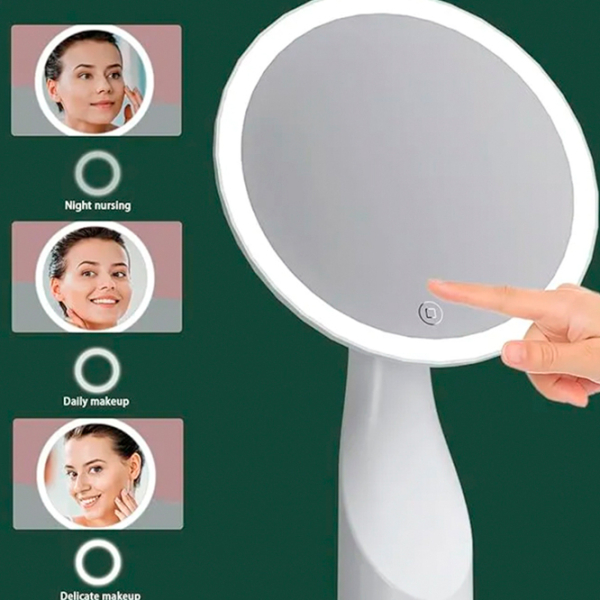 Oglindă de machiaj LED Mirror X320 Pink Grey  photo 5