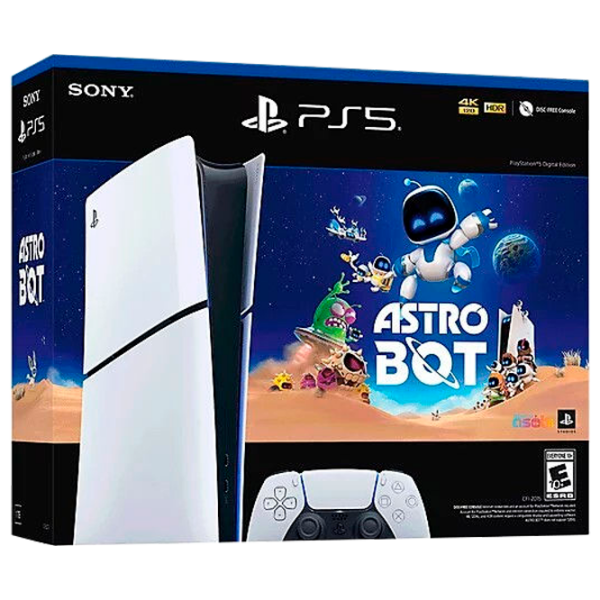 Consolă pentru jocuri Sony PlayStation 5 Slim Digital Edition 1TB + Astro Bot White SSD 1 TB, RAM 16 GB photo 1