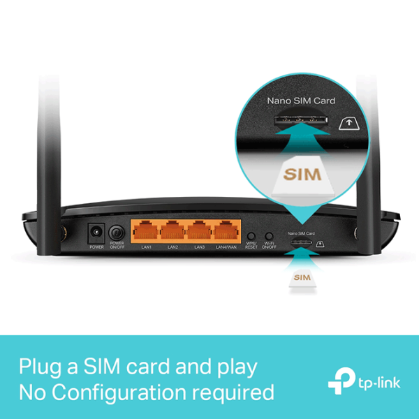 Wi-Fi Router TP-Link Archer MR500 Black Versiune Wi-Fi: 802.11 ax/ac/n/a/b/g photo 7