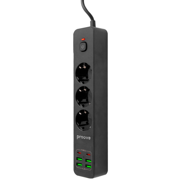 Удлинитель Proove P-03 2 м Черный  photo 2