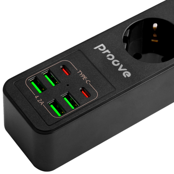 Удлинитель Proove P-03 2 м Черный  photo 5
