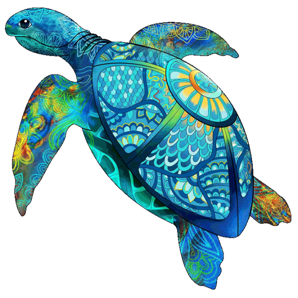 Puzzle Eureka Rainbow Wooden Sea Turtle (473620) Количество деталей: 125, Рекомендуемый возраст: 6+ photo 1
