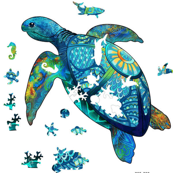 Puzzle Eureka Rainbow Wooden Sea Turtle (473620) Количество деталей: 125, Рекомендуемый возраст: 6+ photo 2