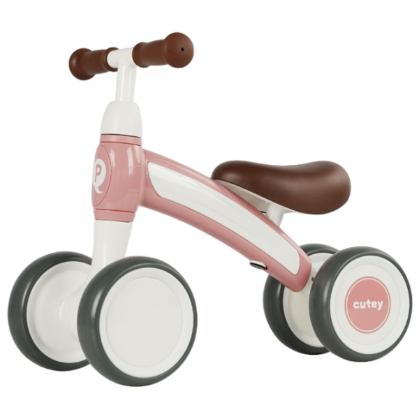Tricicletă fără pedale Qplay Cutey 12" Pink Brown Metal / Pentru copii photo 1