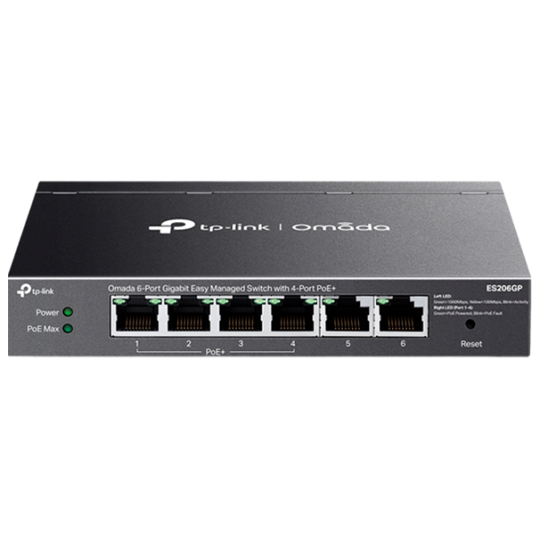 Switch TP-Link ES206GP Black  photo 1