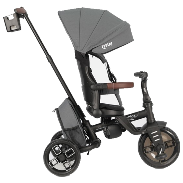 Triciclu Qplay Comfo Max Gray  Metal / Pentru copii photo 3