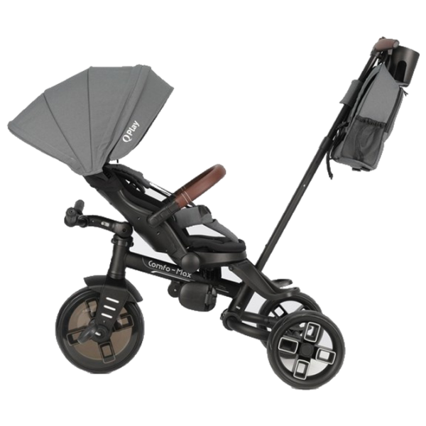 Triciclu Qplay Comfo Max Gray  Metal / Pentru copii photo 4