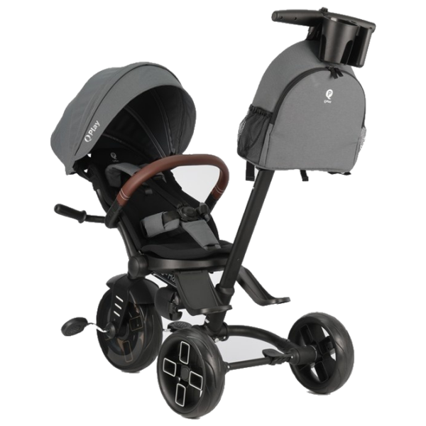 Triciclu Qplay Comfo Max Gray  Metal / Pentru copii photo 6