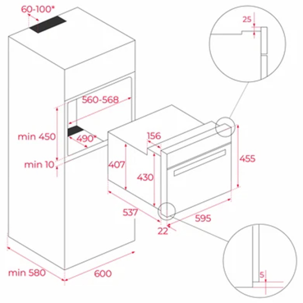 Cuptor încorporabil Teka HLC 84-G1 BM Black A+, 40 l photo 6