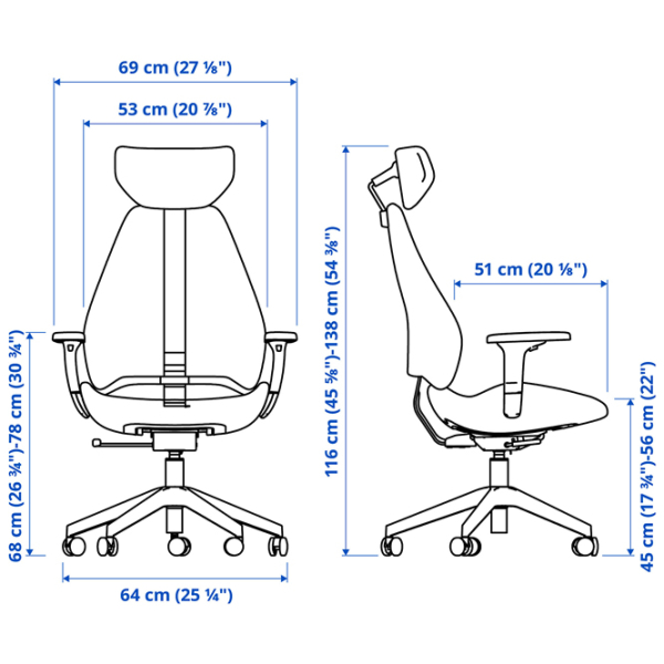 Scaun Gaming Ikea Gruppspel 5444909 Gray Black  photo 7