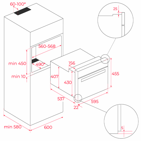 Духовой шкаф Teka HLC 8470 SC BK Черный A+, 44 л photo 10