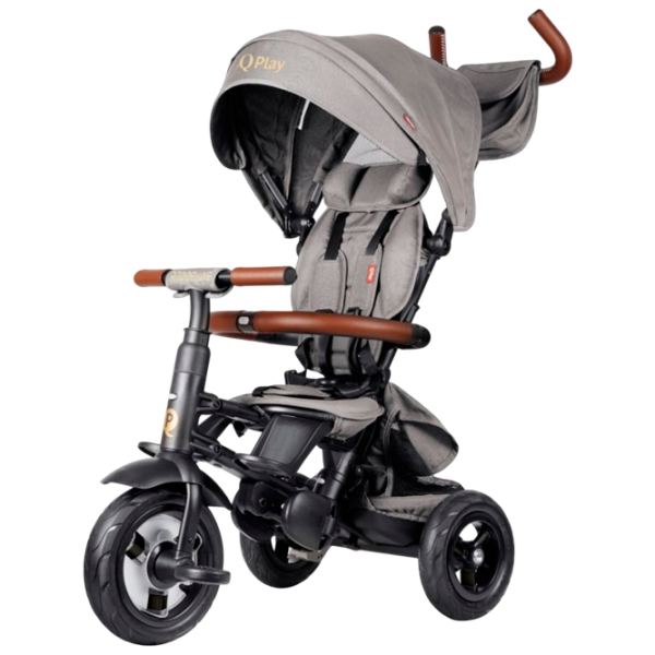 Triciclu Qplay Rito Deluxe Gray  Plastic / Pentru copii photo 1