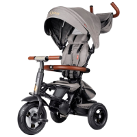 Triciclu Qplay Rito Deluxe Gray  Plastic / Pentru copii