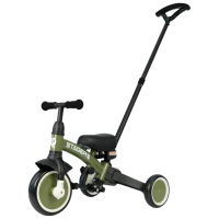 Triciclu Qplay Stager 3 in 1 Green  Metal / Pentru copii