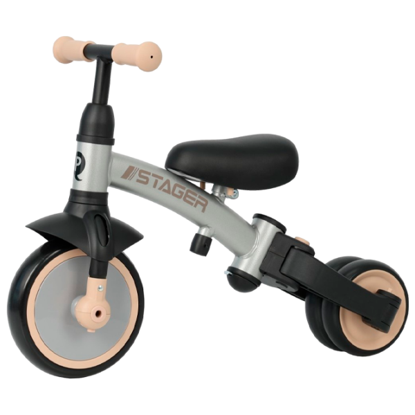 Трицикл Qplay Stager 3 in 1 Платиновый  Металл / Детский photo 2