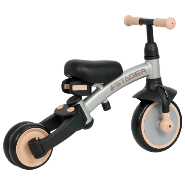 Трицикл Qplay Stager 3 in 1 Платиновый  Металл / Детский photo 4
