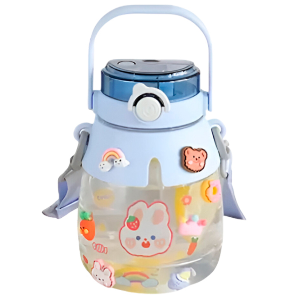 Sticlă pentru apă Sanvcat Double Drink Tiritan Sports Pot Belly Cup Blue 1.3l photo 2