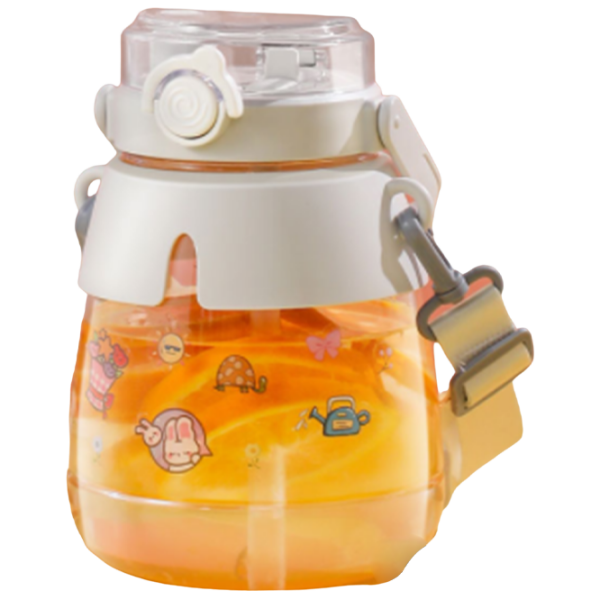 Sticlă pentru apă Sanvcat Double Drink Tiritan Sports Pot Belly Cup White 1.3l photo 1