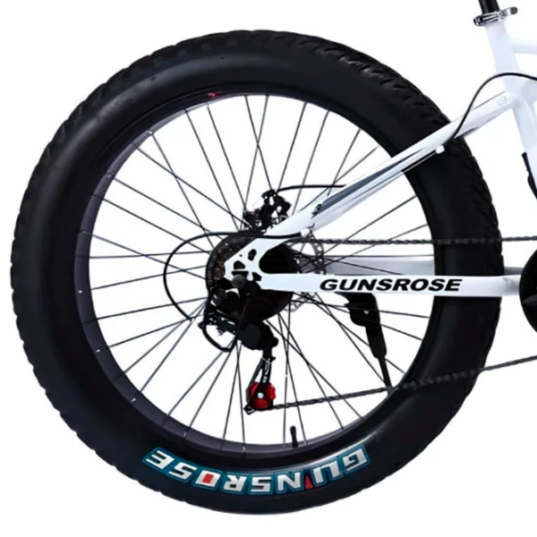 Bicicletă Frike Gunsrose Fatbike 24" 15" White Black Aluminiu / Pentru adulți photo 2
