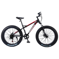 Bicicletă Frike Gunsrose Fatbike 24" 15" Red Black Aluminiu / Pentru adulți