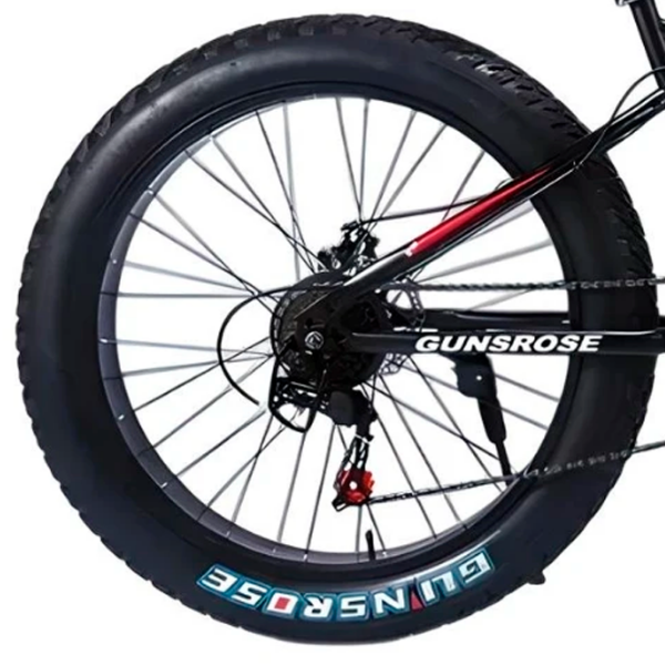 Bicicletă Frike Gunsrose Fatbike 24" 15" Red Black Aluminiu / Pentru adulți photo 2