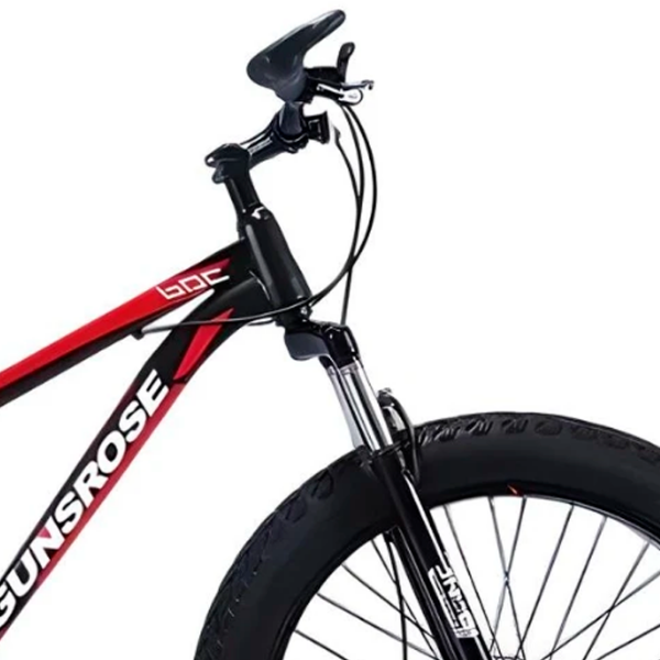 Bicicletă Frike Gunsrose Fatbike 24" 15" Red Black Aluminiu / Pentru adulți photo 4