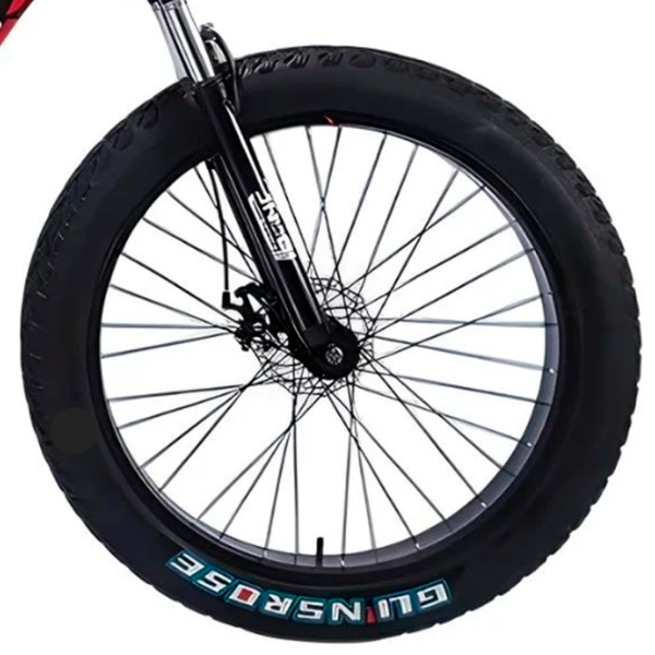 Bicicletă Frike Gunsrose Fatbike 24" 15" Red Black Aluminiu / Pentru adulți photo 5