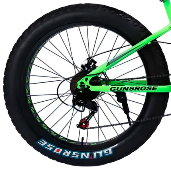 Bicicletă Frike Gunsrose Fatbike 24" 15" Green Black Aluminiu / Pentru adulți photo 2