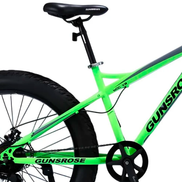 Bicicletă Frike Gunsrose Fatbike 24" 15" Green Black Aluminiu / Pentru adulți photo 3