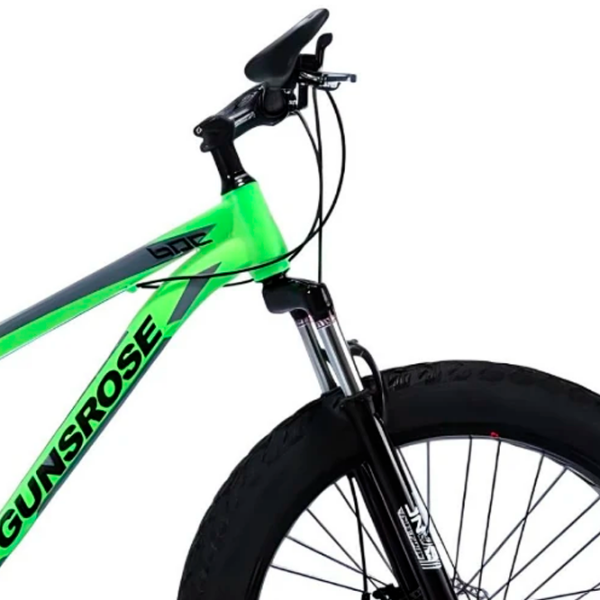 Bicicletă Frike Gunsrose Fatbike 24" 15" Green Black Aluminiu / Pentru adulți photo 4
