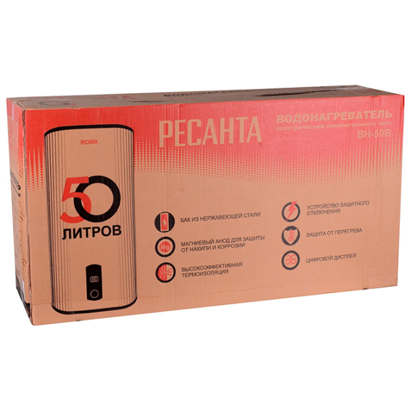 Boiler Resanta Н-50В White 2000 W, 50 l, «Umed», Oțel inoxidabil photo 7