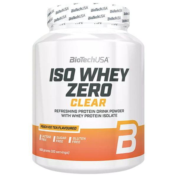 Proteină BioTechUSA Iso Whey Zero Clear 500 g Ceai de piersici cu gheață | praf photo 1