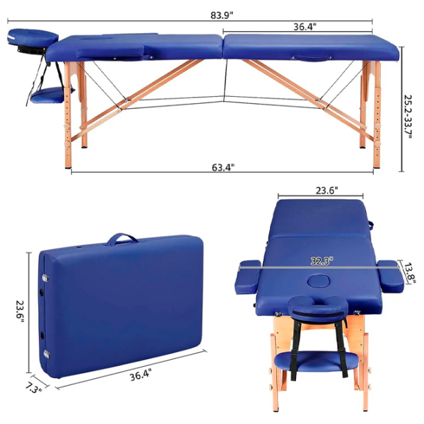 Masă de masaj SMDFit BM2523-1.2.3 PVC-3 Blue  photo 7