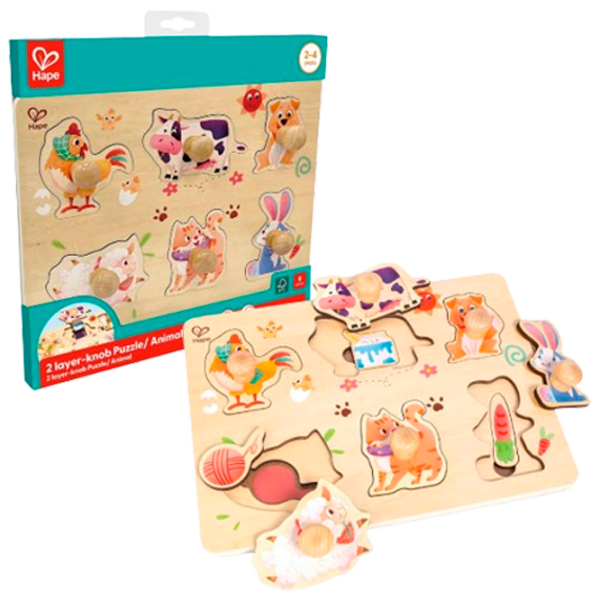 Puzzle Hape Двор фермера (E1655) Количество деталей: 13, Рекомендуемый возраст: 2+ photo 1