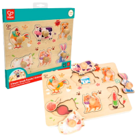 Puzzle Hape Двор фермера (E1655) Количество деталей: 13, Рекомендуемый возраст: 2+